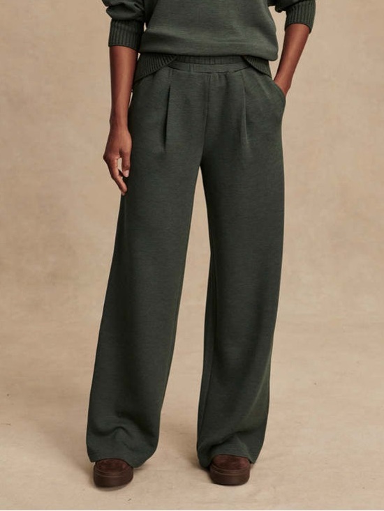 Varley Pants - NWT Varley The Extra Wide Leg Pants 29.5 Olive Marl
